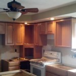 cabinets being installed